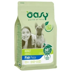 Oasy Dry Adult Crocchette con Pesce Per Cani Adulti Taglia Piccola Sacco 3 kg