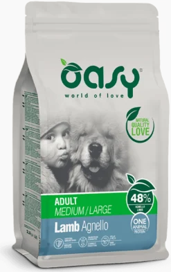 Oasy Dry Monoproteico Crocchette Al Agnello Per Cani Taglia Media/Grande Sacco 12kg