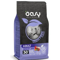 Oasy Grain Free Adult Medium & Large Con Anatra Per Cani Adulti 2.5kg