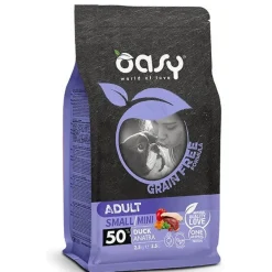 Oasy Grain Free Adult Small & Mini Con Anatra Per Cani Adulti 800g