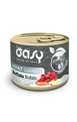 Oasy Grain Free Cibo Umido Bufalo Per Cani Adulti Taglia Piccola/Molto Piccola 200g
