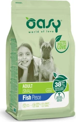 Oasy Lifestage Adult Small con Pesce Cibo Secco Per Cani 1 Kg