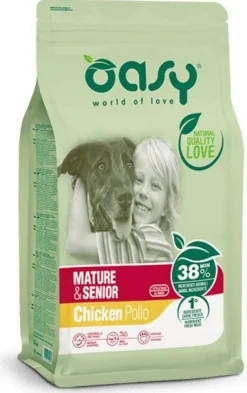 Oasy Lifestage Mature & Senior Pollo Cibo Secco Per Cani 3 Kg