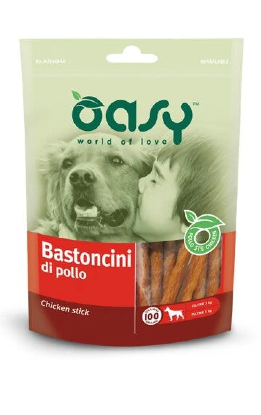 Oasy Snack Bastoncini di Pollo Per Cani 100g