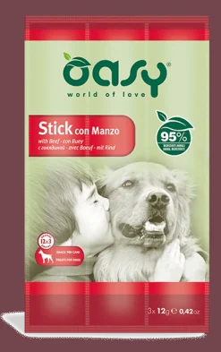 Oasy Snack Con Manzo Per Cani 3 Sticks