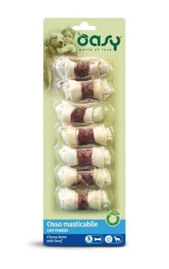 Oasy Snack per Cani Osso Masticabile con Manzo Taglia S 85g