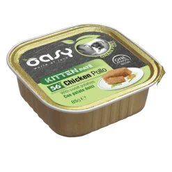 Oasy Wet Cat Grain Free Kitten Pollo con Patate Dolci Vaschetta 85 g
