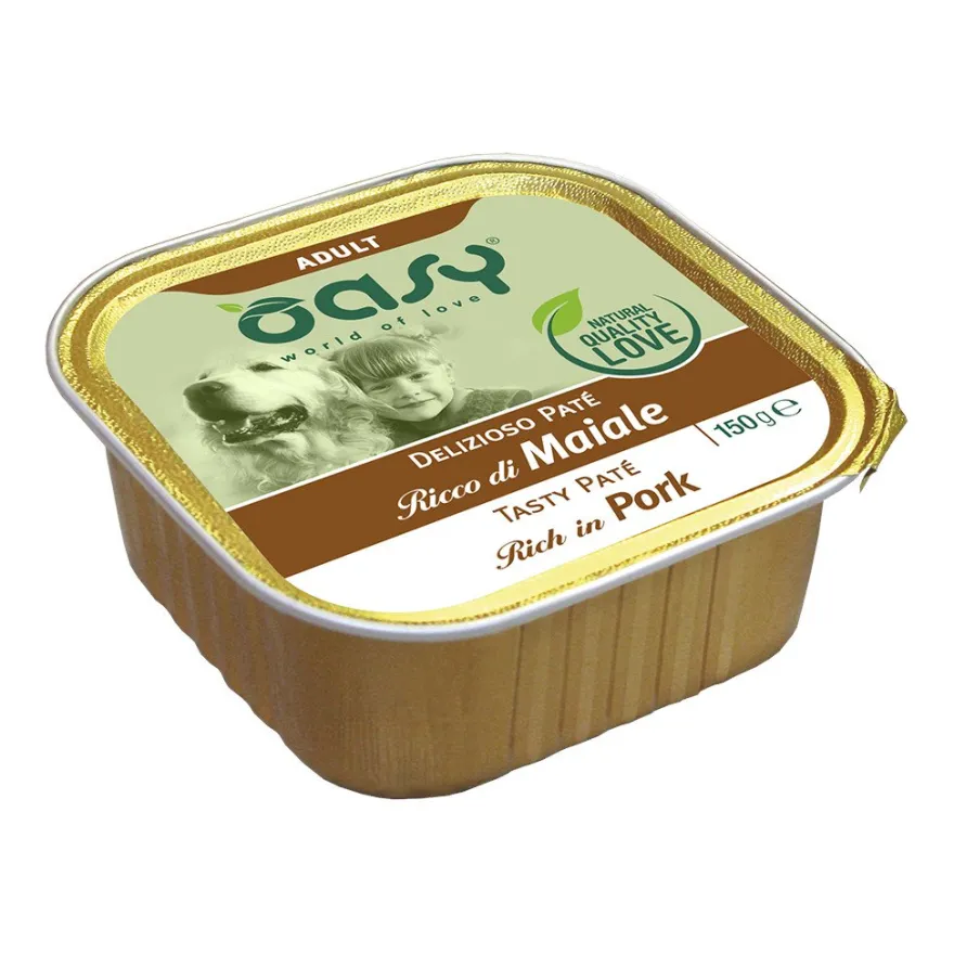 Oasy Wet Dog Delizioso Pate' Adult Maiale 150 g