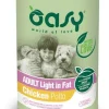 Oasy Wet Dog Lifestage Patè Pollo Cibo Umido Cani Adulti in Sovrappeso Lattina 400g