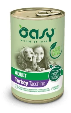 Oasy Wet Dog Lifestage Patè Tacchino Cibo Umido Cani Adulti Lattina 400g