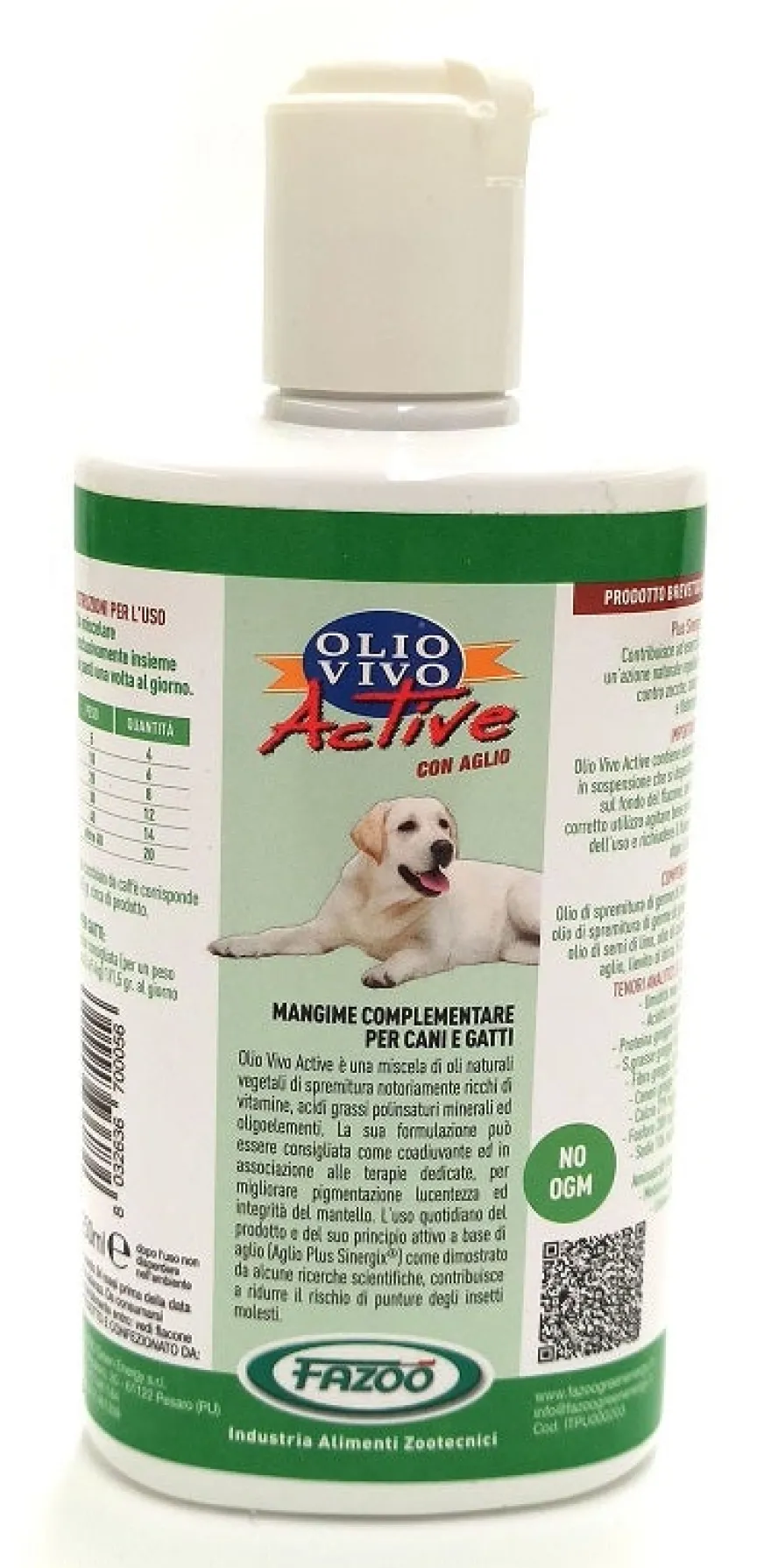 Olio Vivo Active Mangime Complementare Manto Cani/Gatti 250ml
