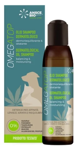 Omegatop Olio Shampoo Dermatologico Per Cani E Gatti 200ml