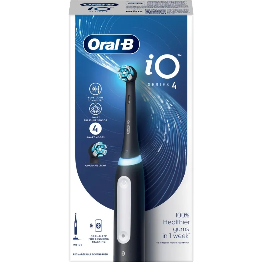 Oral-B iO 4 Spazzolino Elettrico Ricaricabile Nero