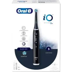 Oral-B iO6 Spazzolino Elettrico Ricaricabile Nero Con Custodia Da Viaggio