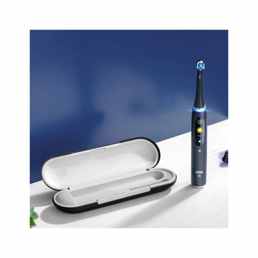 Oral-B Spazzolino Elettrico Ricaricabile iO 9N Nero, 2 Testine, 1 Custodia Da Viaggio Ricaricabile, 1 Spazzolino