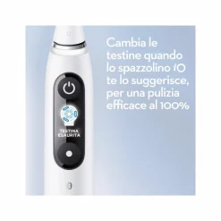 Oral-B Spazzolino Elettrico Ricaricabile iO 9S Bianco, 2 Testine, 1 Custodia Da Viaggio Ricaricabile, 1 Spazzolino