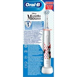 Oral-B Spazzolino Elettrico Ricaricabile Junior Minnie +6 Anni, 2 Testine, 1 Spazzolino