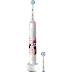 Oral-B Spazzolino Elettrico Ricaricabile Junior Minnie +6 Anni, 2 Testine, 1 Spazzolino
