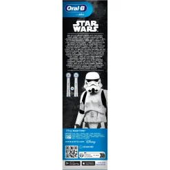 Oral-B Spazzolino Elettrico Ricaricabile Junior Star Wars +6 Anni, 2 Testine, 1 Spazzolino