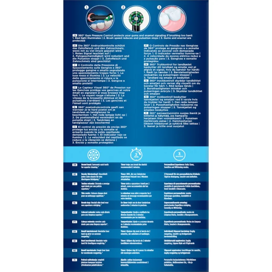 Oral-B Spazzolino Elettrico Ricaricabile Pro Series 3 Nero + 2 Testine
