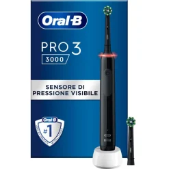 Oral-B Spazzolino Elettrico Ricaricabile Pro Series 3 Nero + 2 Testine