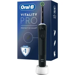 Oral-B Spazzolino Elettrico Ricaricabile Vitality Pro Nero, 1 Testina, 1 Spazzolino