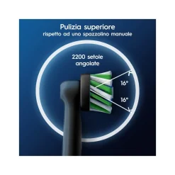 Oral-B Testine Di Ricambio Pro Cross Action Black 3 Pezzi