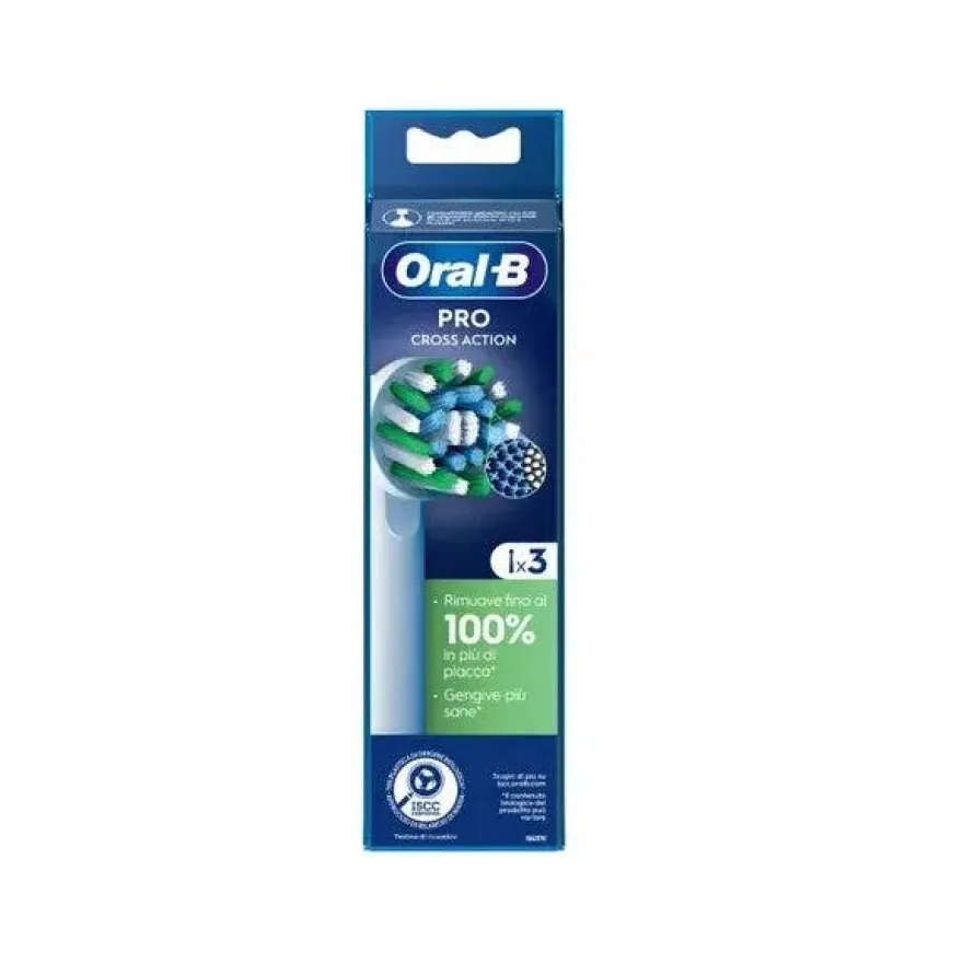 Oral-B Testine Di Ricambio Pro Cross Action 3 Pezzi