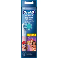 Oral-B Testine Di Ricambio Pro Kids Con Disney Cars o Principesse 4 Pezzi
