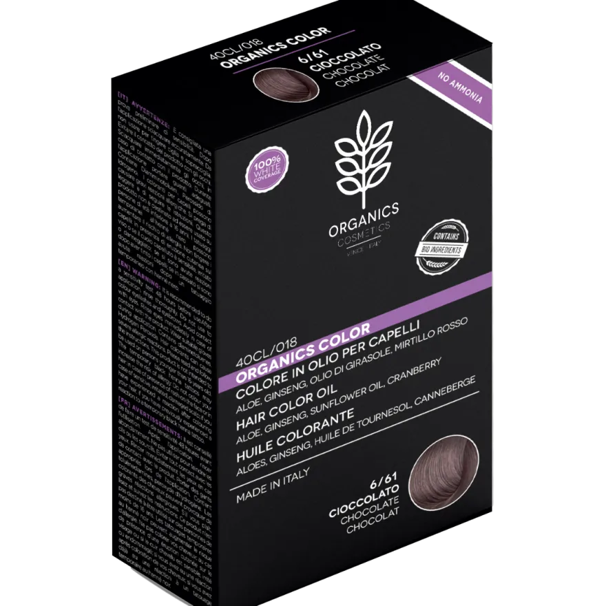 Organics Cosmetics Colore In Olio Per Capelli 6/61 Cioccolato