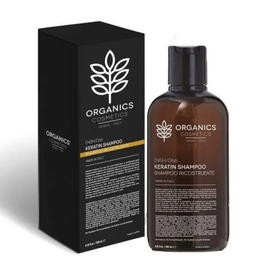 Organics Cosmetics Keratin Shampoo Ricostruente 250ml