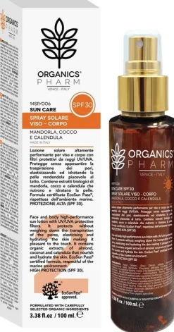 Organics Pharm Spray Solare Viso/Corpo 100ml SPF30