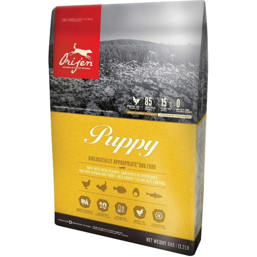 Orijen Puppy Crocchette Con Pollo E Tacchino Per Cani Cuccioli Sacco 2kg
