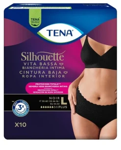 Pannolone a Mutandina Assorbente Tena Silhouette Noir l Vita Bassa 10 Pezzi