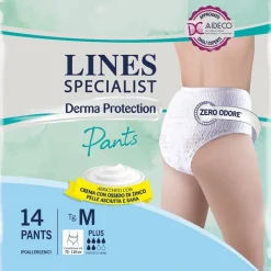 Pannolone per Incontinenza Lines Specialist Derma Pants Plus m 14 Pezzi