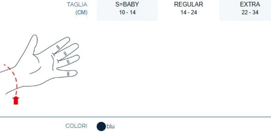 Pavis Polsiera Elastica Regolabile Blu Cod. 032