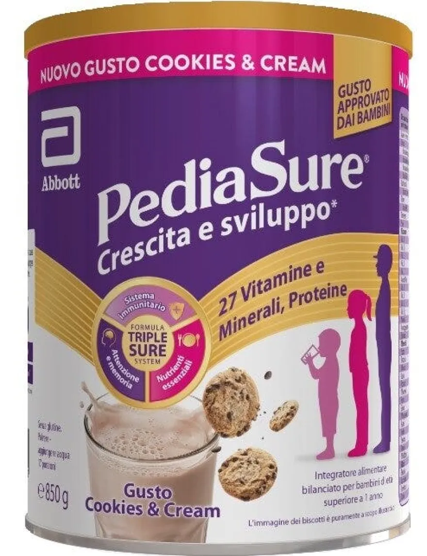 Pediasure Crescita e Sviluppo Cookies & Cream 850g