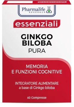 Pharmalife Research Essenziali Ginkgo Biloba Pura 60 Compresse