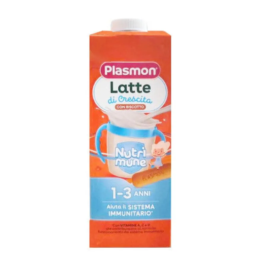 Plasmon Latte Di Crescita Nutrimune Con Biscotto 1-3 Anni 1 Litro