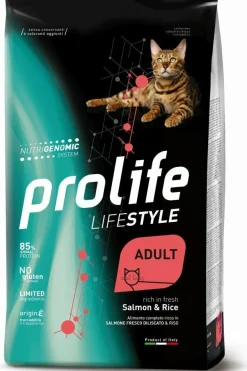 Prolife Cat Life Style Cibo Secco Per Gatti Adulti Salmone E Riso Sacco 1,5