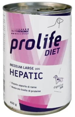 Prolife Diet Dog Hepatic Cibo Umido Per Cani Taglia Media/Grande Lattina 400g