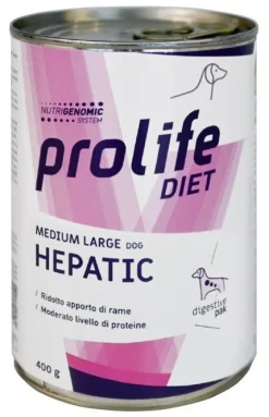 Prolife Diet Dog Hepatic Cibo Umido Per Cani Taglia Media/Grande Lattina 400g
