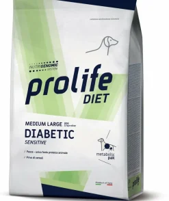 Prolife Dog Diet Diabetic Sensitive Cibo Secco Per Cani Taglia Media/Grande Sacco 2kg