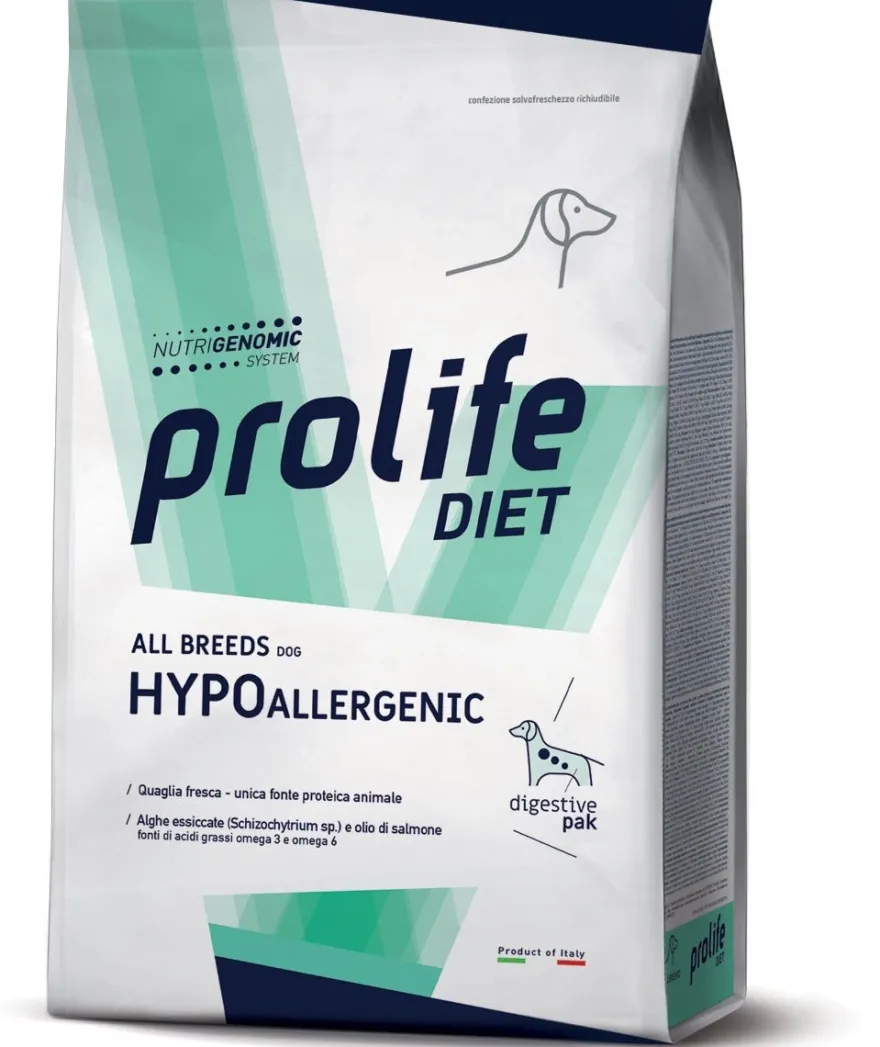 Prolife Dog Diet Hypoallergenic Quaglia Cibo Secco Per Cani All Breeds 2kg