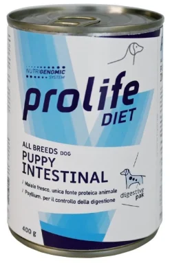 Prolife Dog Diet Intestinal Sensitive Cibo Umido Per Cuccioli All Breeds Lattina 400g