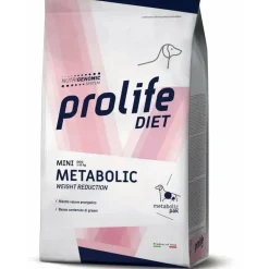 Prolife Dog Diet Metabolic Cibo Secco Per Cani Adulti Taglia Mini Sacco 1,5kg