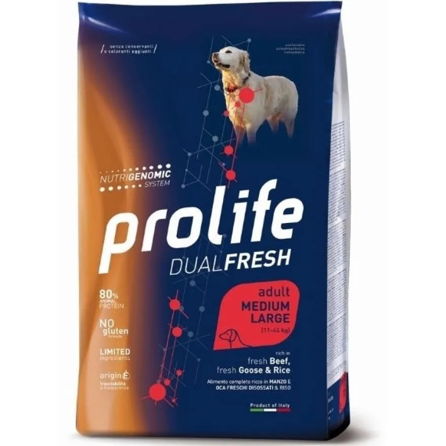 Prolife Dog Dual Fresh Adult Medium/Large Goose & Rice 2,5Kg