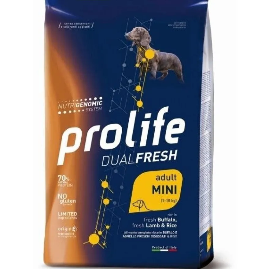 Prolife Dog Dual Fresh Adult Mini Buffalo Lamb & Rice 2Kg