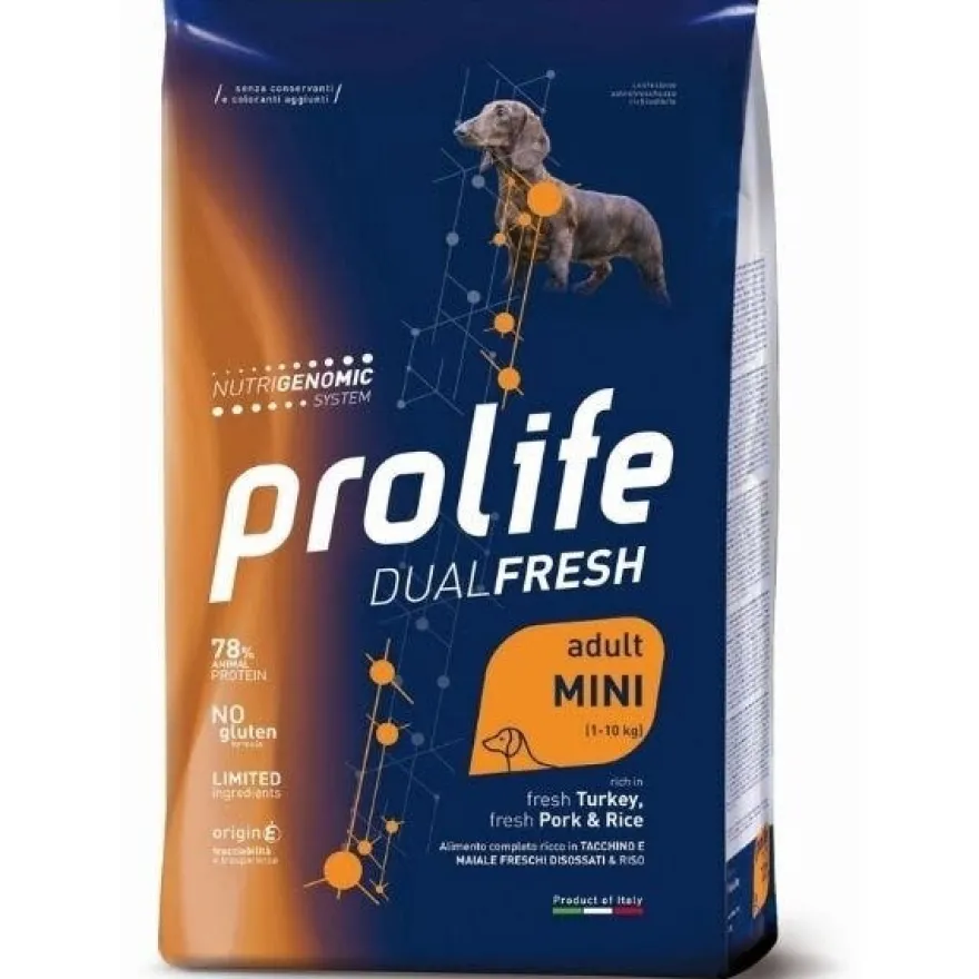 Prolife Dog Dual Fresh Adult Mini Turkey Pork & Rice 2Kg