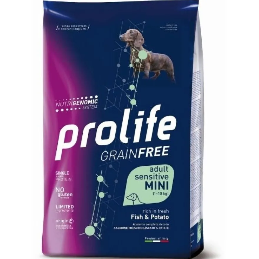 Prolife Dog Grain Free Sensitive Adult Fish & Potato Mini 600 g